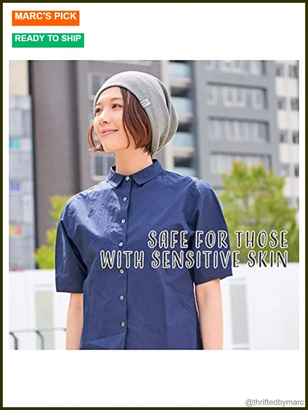 Oversized Slouchy Cotton Beanie - Reversible, Stretchy Fit Hat